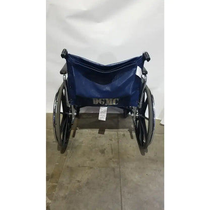 Reuse Medical Equipment Manual Folding Wheelchair - Heavy Duty Blue Seat Mobility Aid Wheelchairs, second-hand product photo 2