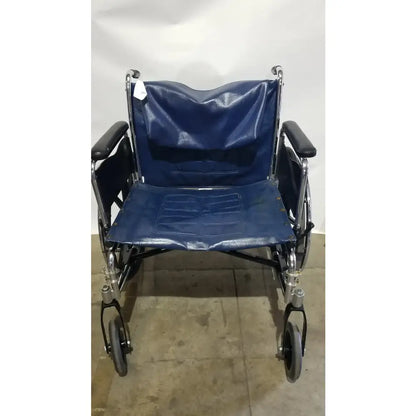Reuse Medical Equipment Manual Folding Wheelchair - Heavy Duty Blue Seat Mobility Aid Wheelchairs, second-hand product photo 10