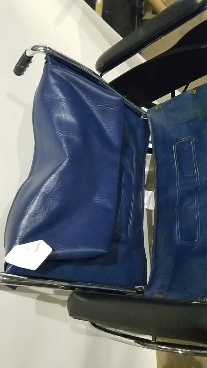 Reuse Medical Equipment Manual Folding Wheelchair - Heavy Duty Blue Seat Mobility Aid Wheelchairs, second-hand product photo 7