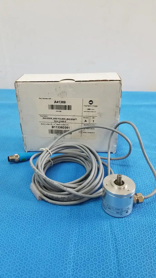 Markem-Imaje A41369 Encoder 5000 Pulses_Ø40 Shaft 6mm_Cable Encoder, second-hand product photo 1