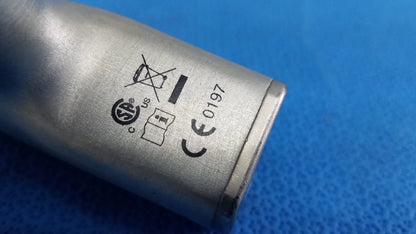 Silver cylindrical metal patient cable 4ft with embossed certification marks and serial number for masimo lnc-04