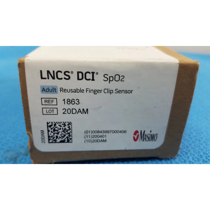 Masimo lncs dci adult SpO2 finger clip sensor reusable in cardboard box with white label for medical use