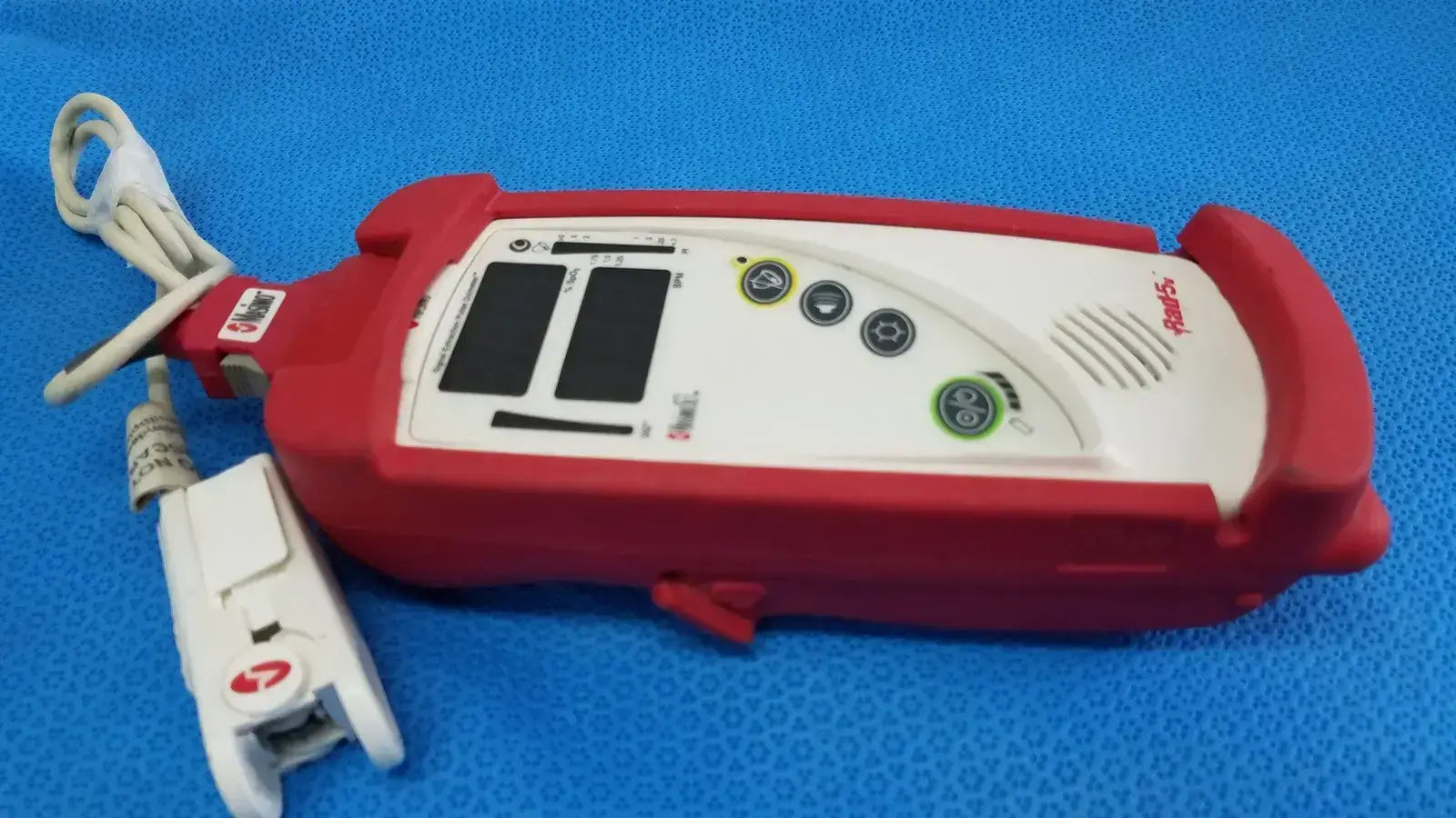 MASIMO Rad-5v Handheld Pulse Oximeter w/ Protective Boot & SpO2 Finger Sensor Pulse Oximeter, second-hand product photo 14