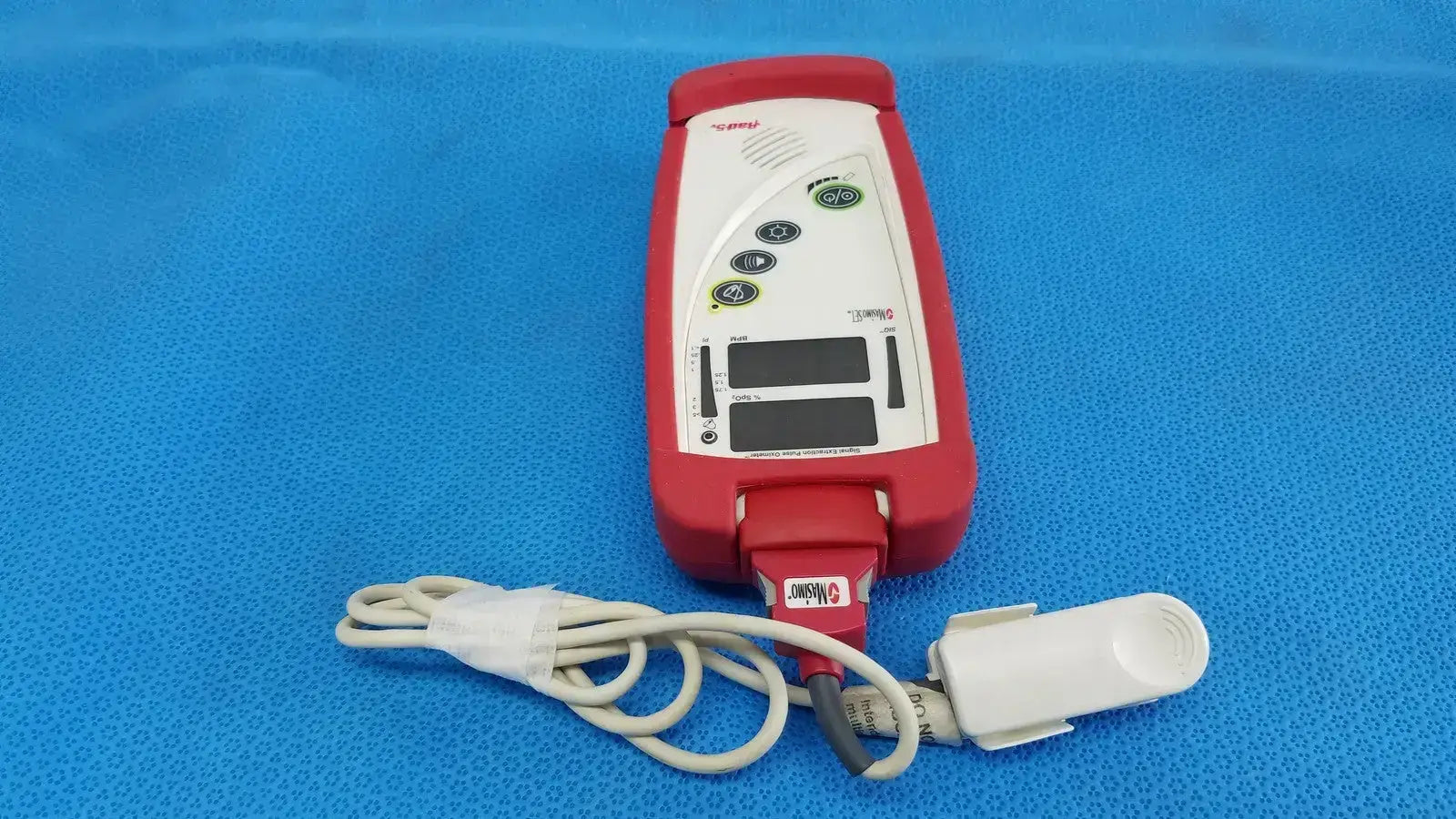 MASIMO Rad-5v Handheld Pulse Oximeter w/ Protective Boot & SpO2 Finger Sensor Pulse Oximeter, second-hand product photo 10