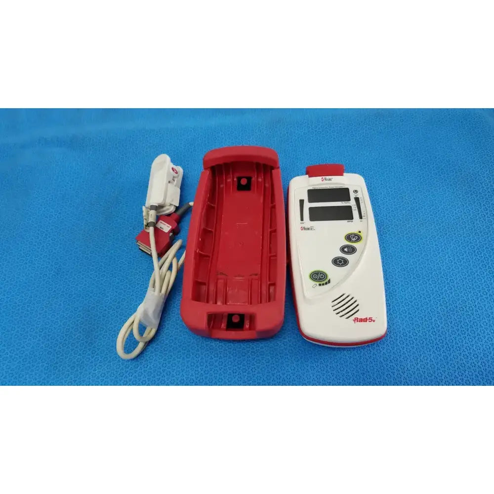 MASIMO Rad-5v Handheld Pulse Oximeter w/ Protective Boot & SpO2 Finger Sensor Pulse Oximeter, second-hand product photo 19