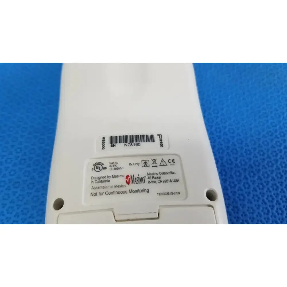 MASIMO Rad-5v Handheld Pulse Oximeter w/ Protective Boot & SpO2 Finger Sensor Pulse Oximeter, second-hand product photo 7