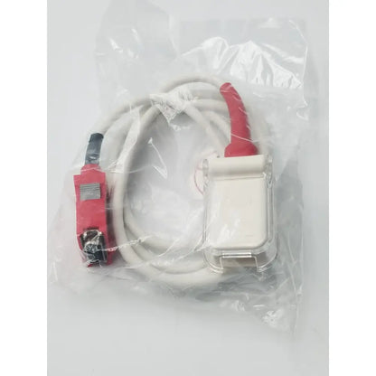 White and red plastic rainbow patient cable spo2 sensor probe with connectors for masimo rc-12 diagnostic use