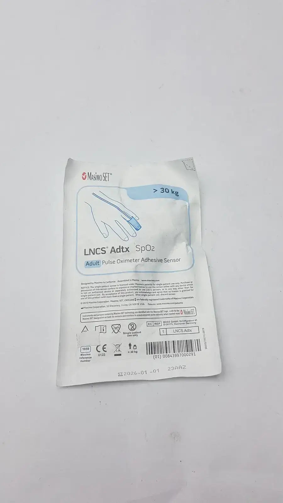 Masimo Set 1859 LNCS ADTX Adult Spo2 Adhesiive Sensor Oximeter- 30 Kg Disposable SpO2 Sensor, new product photo 4