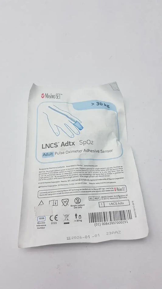 Masimo Set 1859 LNCS ADTX Adult Spo2 Adhesiive Sensor Oximeter- 30 Kg Disposable SpO2 Sensor, new product photo 1