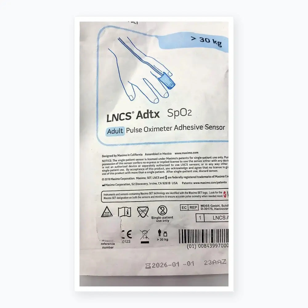 Masimo SET LNCS Adtx Adult Pulse Oximeter Adhesive Sensor Pulse Oximeter Sensor, second-hand product photo 9