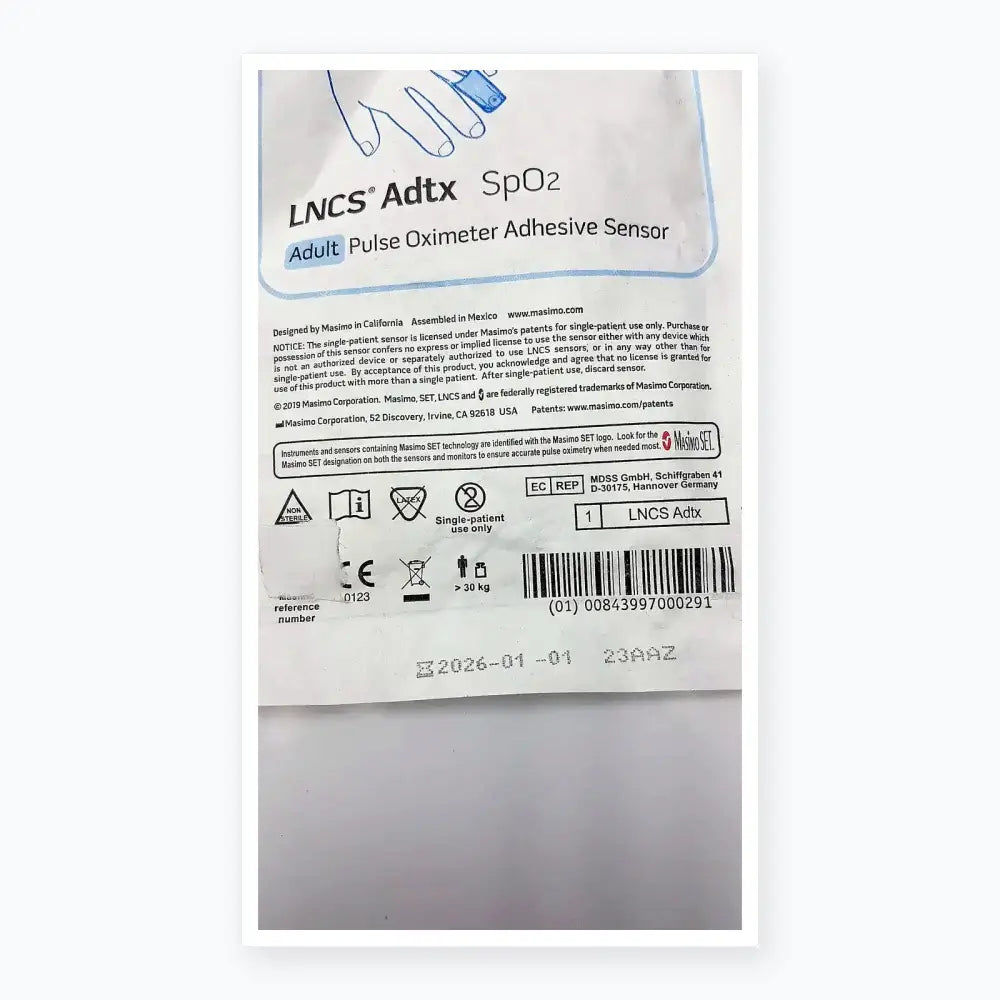 Masimo SET LNCS Adtx Adult Pulse Oximeter Adhesive Sensor Pulse Oximeter Sensor, second-hand product photo 7