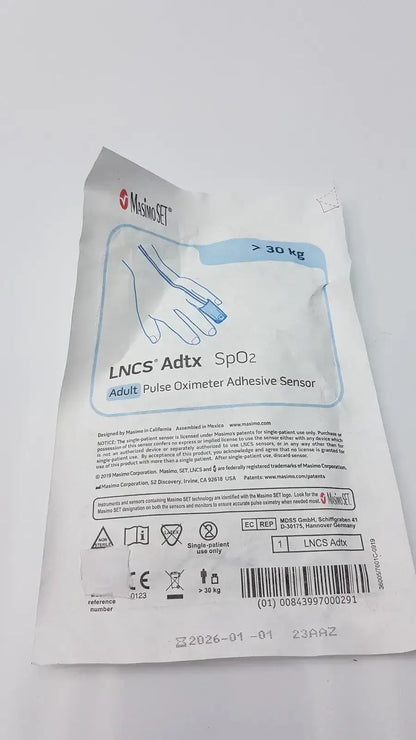Masimo SET LNCS Adtx Adult Pulse Oximeter Adhesive Sensor Pulse Oximeter Sensor, second-hand product photo 1