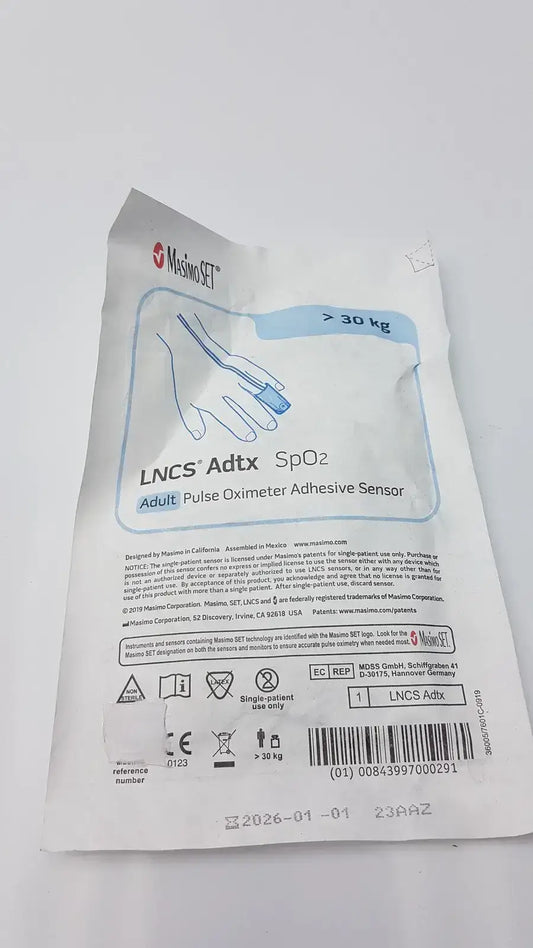 Masimo SET LNCS Adtx Adult Pulse Oximeter Adhesive Sensor Pulse Oximeter Sensor, second-hand product photo 1