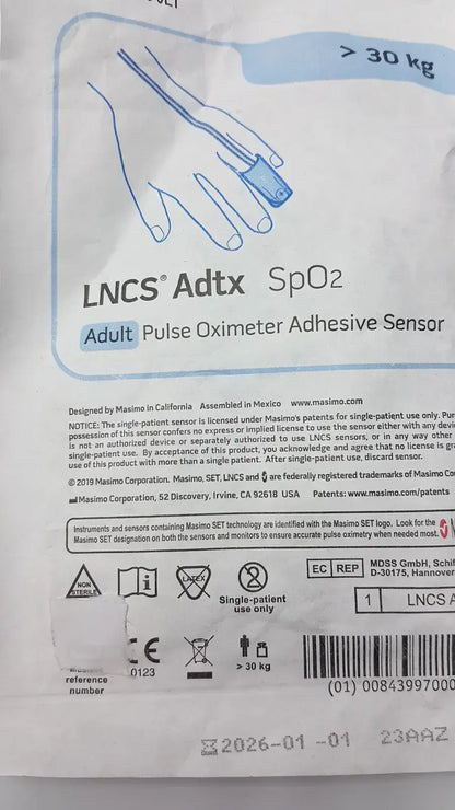 Masimo SET LNCS Adtx Adult Pulse Oximeter Adhesive Sensor Pulse Oximeter Sensor, second-hand product photo 9
