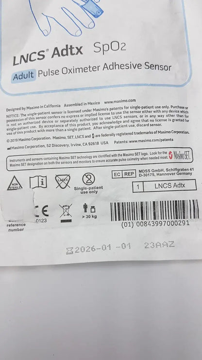 Masimo SET LNCS Adtx Adult Pulse Oximeter Adhesive Sensor Pulse Oximeter Sensor, second-hand product photo 7