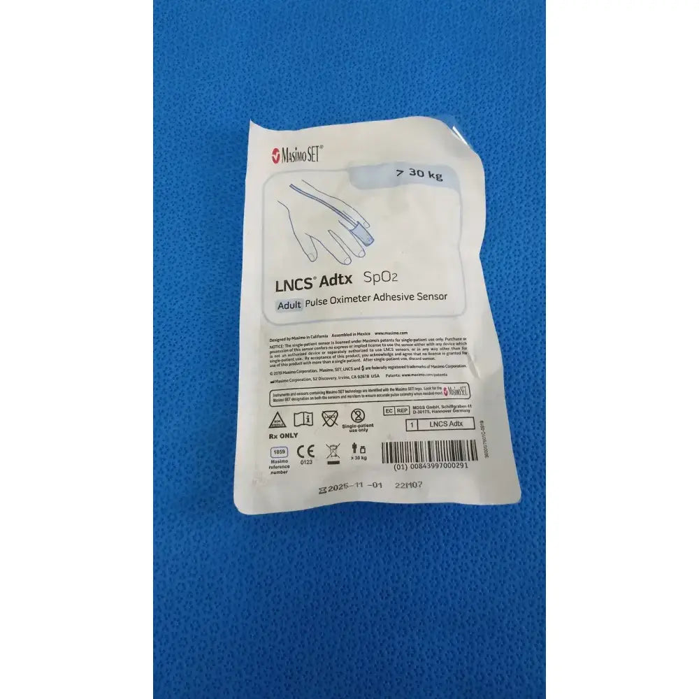 Masimo Set LNCS Adtx SpO2 Adult Pulse Oximeter Adhesive Sensor Pulse Oximeter Sensor, new product photo 1