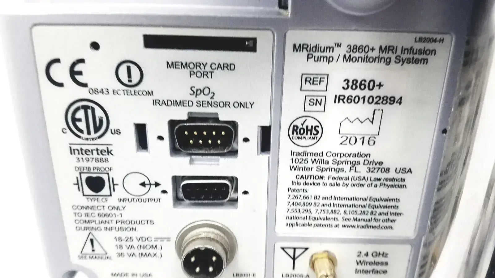 Masimo Set MRidium 3860+ MRI Infusiion System With Power Supply & Stand Infusion System, second-hand product photo 12