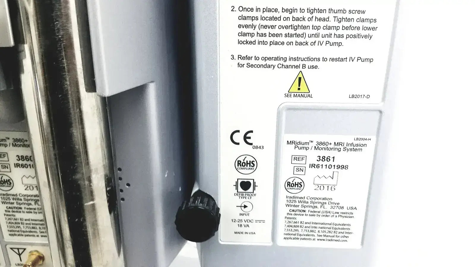 Masimo Set MRidium 3860+ MRI Infusiion System With Power Supply & Stand Infusion System, second-hand product photo 13
