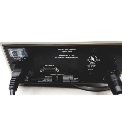 Black rectangular MasterFlex I/P digital modular drive with silver switch and interface connector model no 7592-82 7592-40