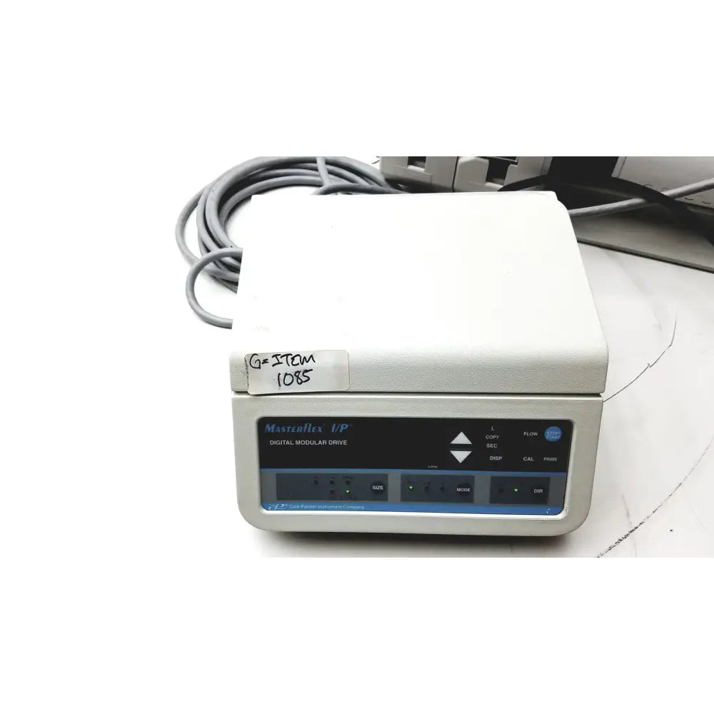 White masterflex i p digital modular drive with blue and black control panel for pump drive applications