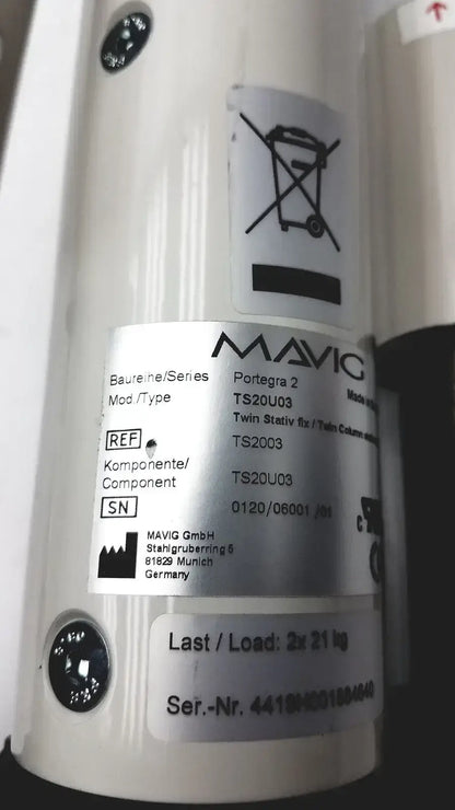 MAVIG Portegra2 TS2003 Twin Stativ Fix / Twin Column Stationary Suspension System Component, second-hand product photo 7