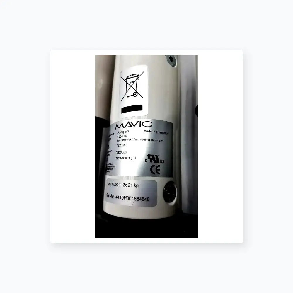 MAVIG Portegra2 TS2003 Twin Stativ Fix / Twin Column Stationary Suspension System Component, second-hand product photo 8