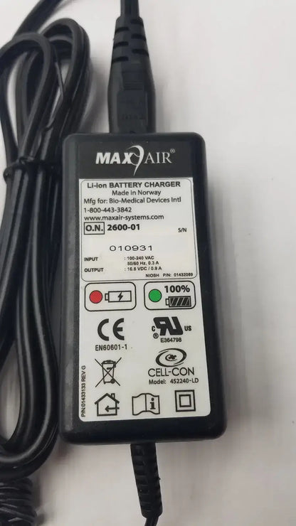 MAXAIR Systems MAX AIR Systems Li-ion Single Battery Charger P/N 2600-01 Li-ion Battery Charger, second-hand product photo 3