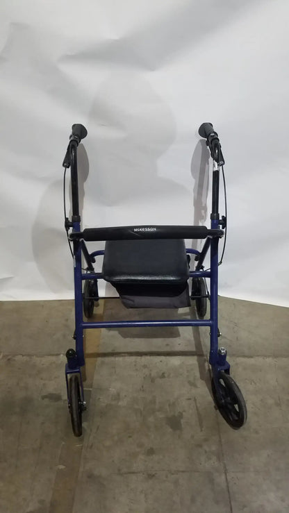 Reuse Medical Equipment McKesson Bariatric Rollator, Heavy Duty Aluminum Folding Walker Loop-Lock Hand Brakes, second-hand product photo 16