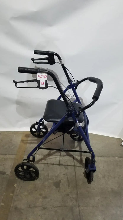 Reuse Medical Equipment McKesson Bariatric Rollator, Heavy Duty Aluminum Folding Walker Loop-Lock Hand Brakes, second-hand product photo 3