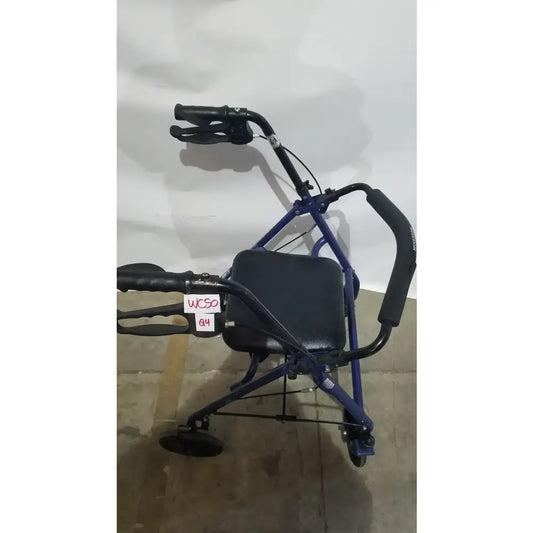 Reuse Medical Equipment McKesson Bariatric Rollator, Heavy Duty Aluminum Folding Walker Loop-Lock Hand Brakes, second-hand product photo 2