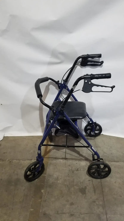 Reuse Medical Equipment McKesson Bariatric Rollator, Heavy Duty Aluminum Folding Walker Loop-Lock Hand Brakes, second-hand product photo 1