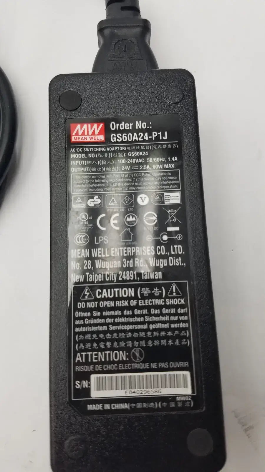 MEAN WELL GS60A24-P1J Power Supply Adapter AC/DC Power Supply, second-hand product photo 3