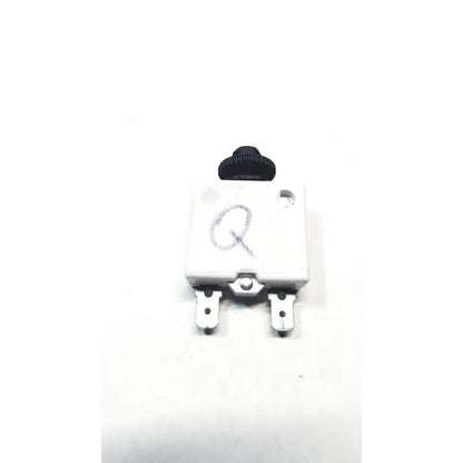 White plastic toggle switch circuit breaker with black knob and silver terminals for 5a 250vac 50vdc mechanical products