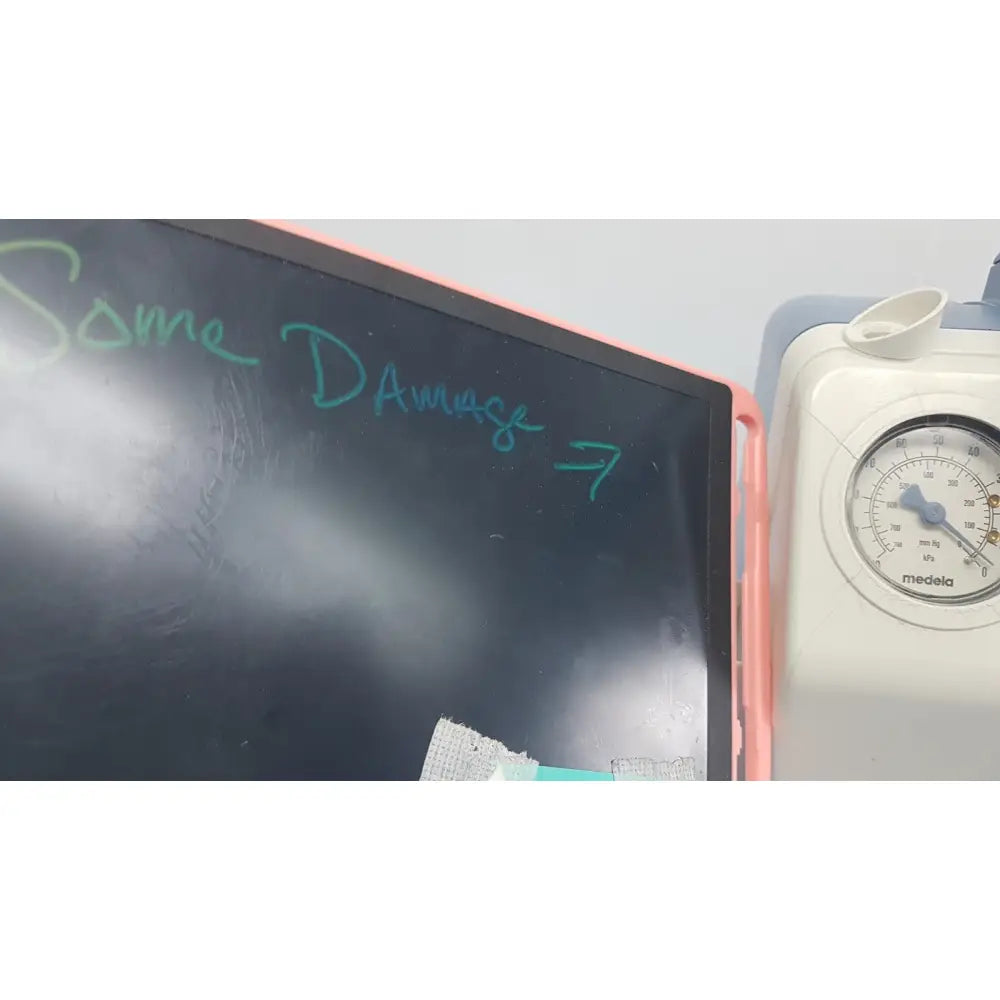 Pink-framed black chalkboard with green text some damage 7 for medela vario 18 suction pump aspirator portable unit