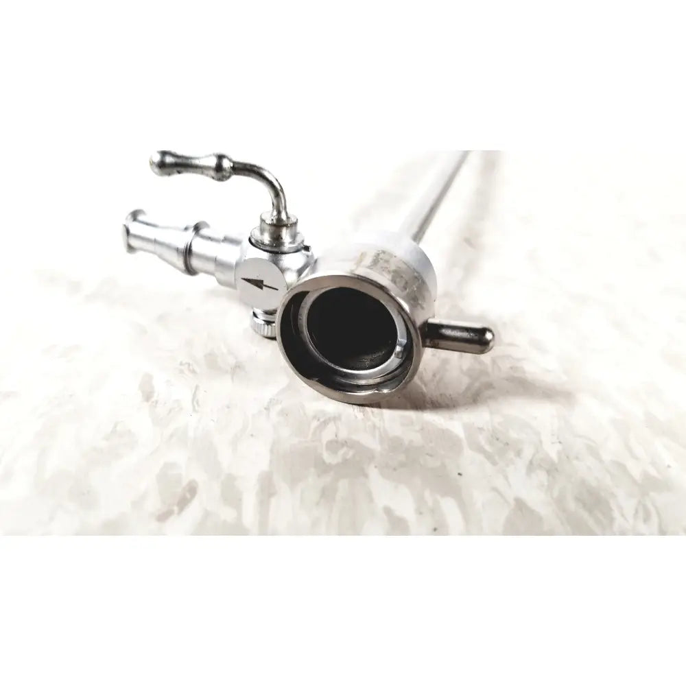 Silver-colored metal medical horizon endoscope single valve sheath with cylindrical body and articulated joints