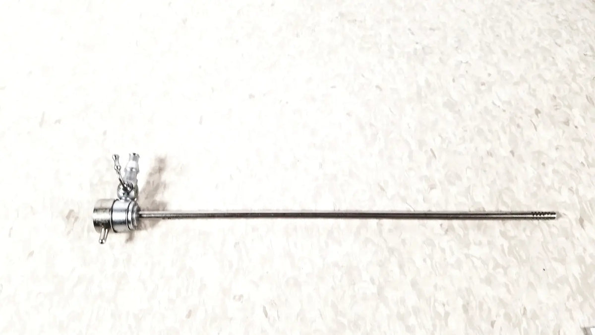 Silver medical horizon endoscope single valve sheath with long metallic shaft and complex jointed multiport head