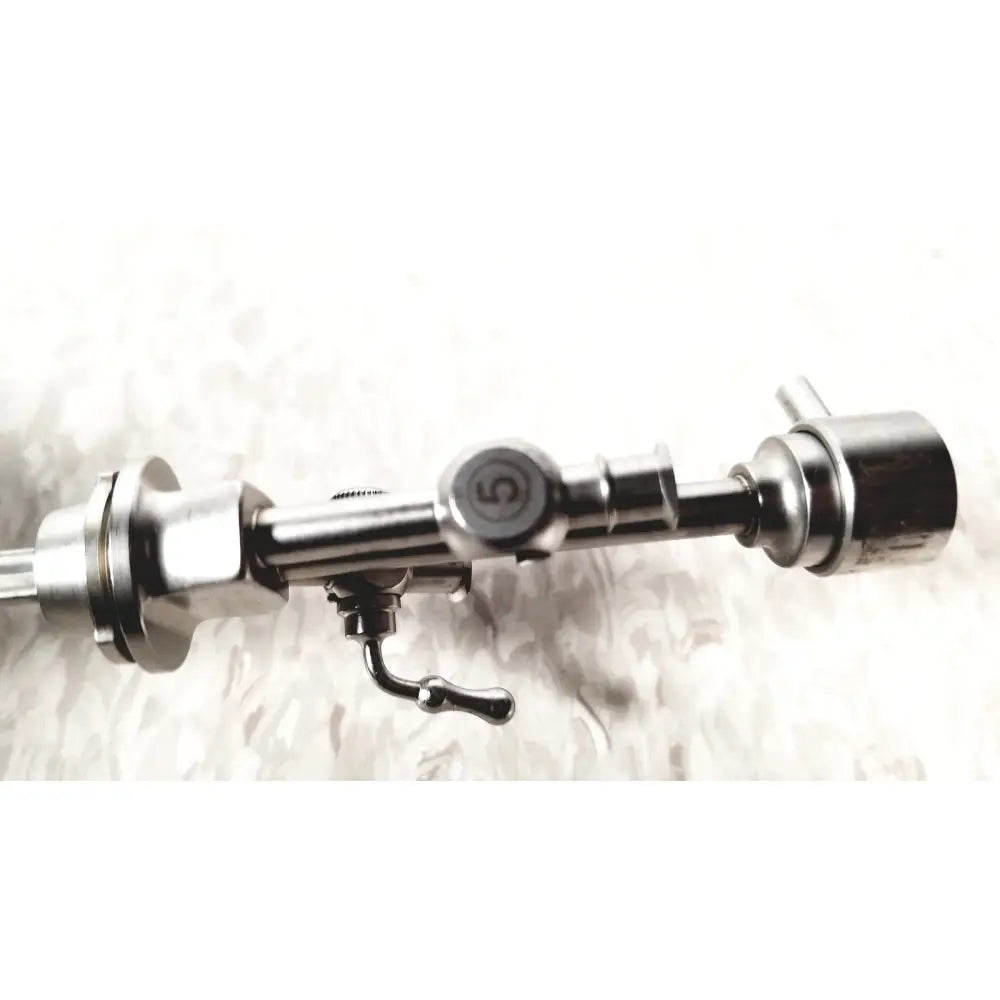 Stainless steel medical horizons telescope bridge with 5fr channel and central handle marked 5 for reuse medical use