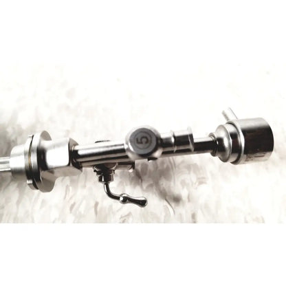 Stainless steel medical horizons telescope bridge with 5fr channel and central handle marked 5 for reuse medical use