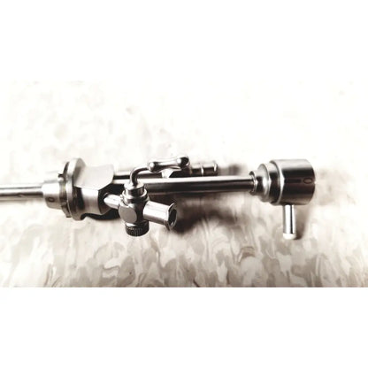 Stainless steel medical horizons telescope bridge with 5fr channel featuring articulated joints and control knobs for reuse medical use