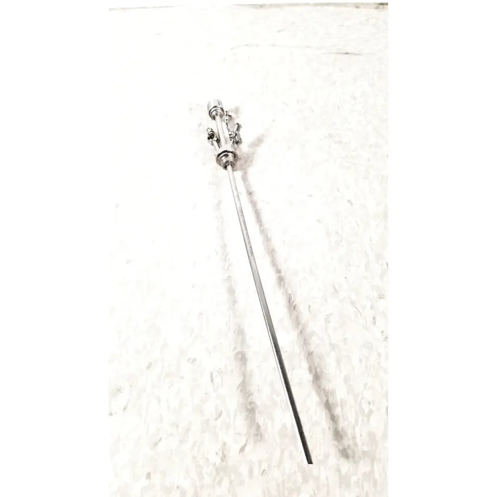 Silver metal medical horizons telescope bridge with ornate multi-jointed head and 5fr channel for reuse medical procedures