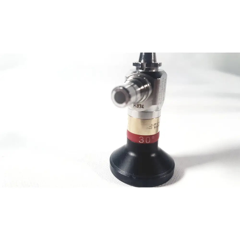 Black and silver medical horizons 30 degree hysterroscope telescope 2.9mm with 30 degree angled tip marked k834