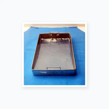 Unbranded Medical Instrument Sterilization Tray – Perforated, Stainless, Used Sterilization Tray, second-hand product photo 1