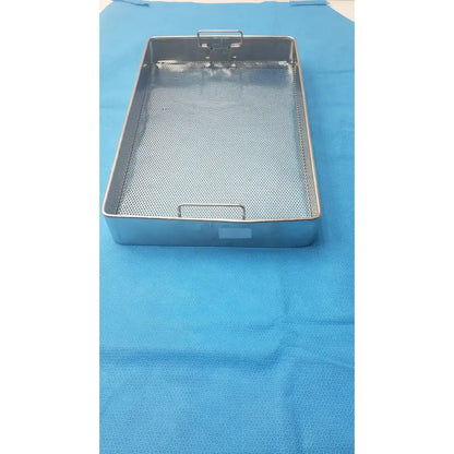Unbranded Medical Instrument Sterilization Tray – Perforated, Stainless, Used Sterilization Tray, second-hand product photo 2