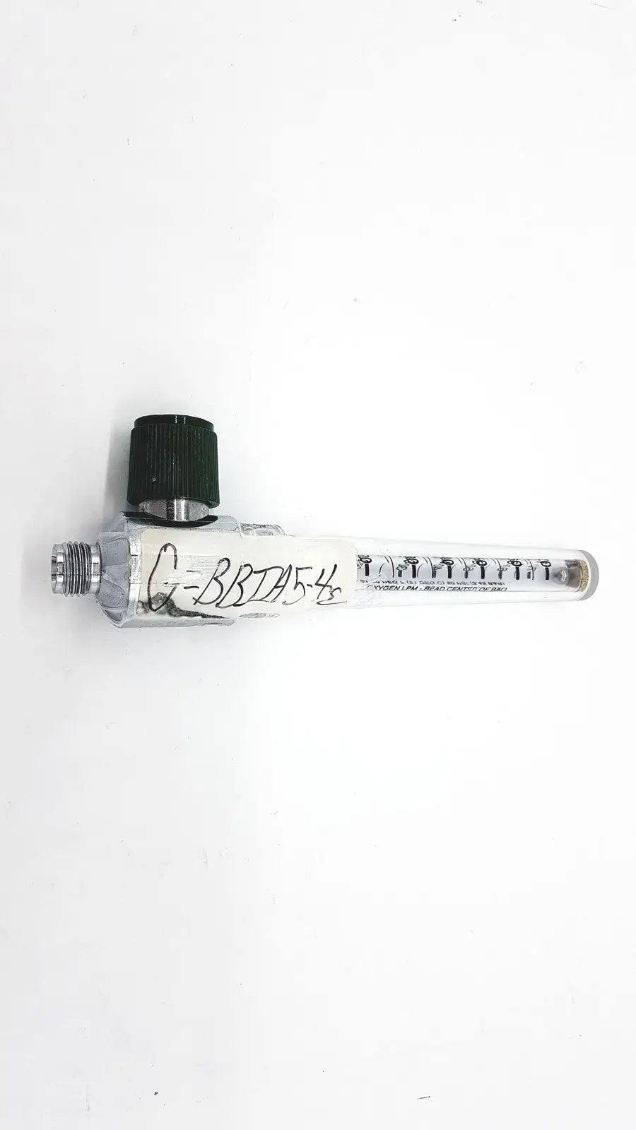 Generic Medical Oxygen LPM Read Center Of Ball LOT NO- 1005 Oxygen Flowmeter Label, as-is (for parts) product photo 2