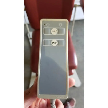 Beige remote control with hi-lo and back buttons for medical power treatment chair model 8678 power treatment chair