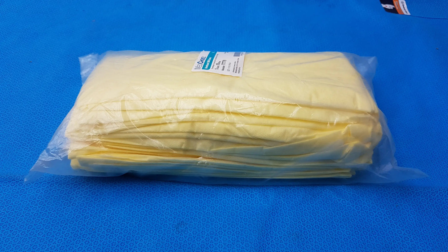 MediChoice Yellow Overhead SMS Isolation Gowns Size Large 10-Pack (Reorder 77779) - Isolation Gowns