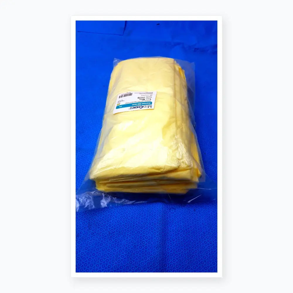 MediChoice Yellow Overhead SMS Isolation Gowns Size Large 10-Pack (Reorder 77779)