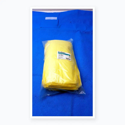 MediChoice Yellow Overhead SMS Isolation Gowns Size Large 10-Pack (Reorder 77779)