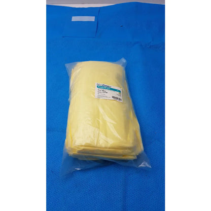 MediChoice Yellow Overhead SMS Isolation Gowns Size Large 10-Pack (Reorder 77779) - Isolation Gowns