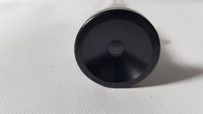 Black circular plastic cap with central hole for medifix autoclave d-5540 30 degree endoscope accessory